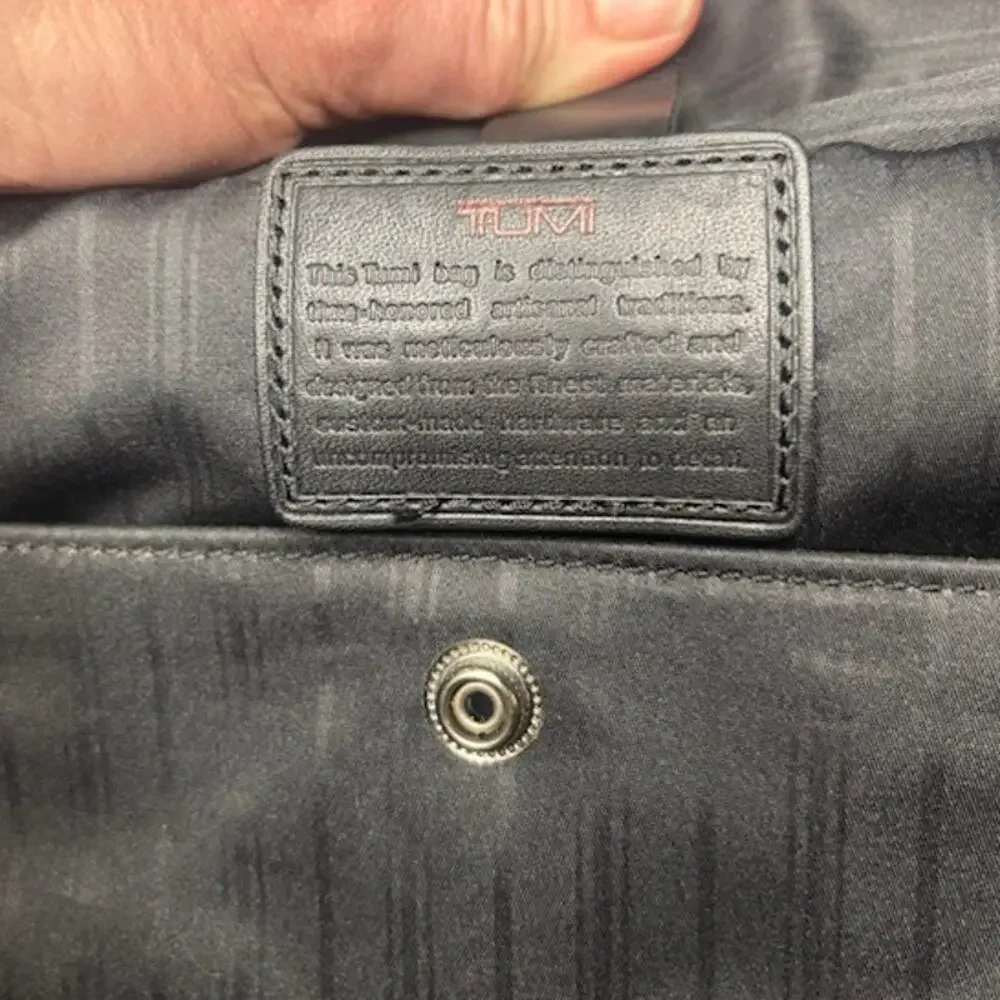 TUMI Alpha Expandable Laptop Briefcase Messenger Bag Black Ballistic Nylon